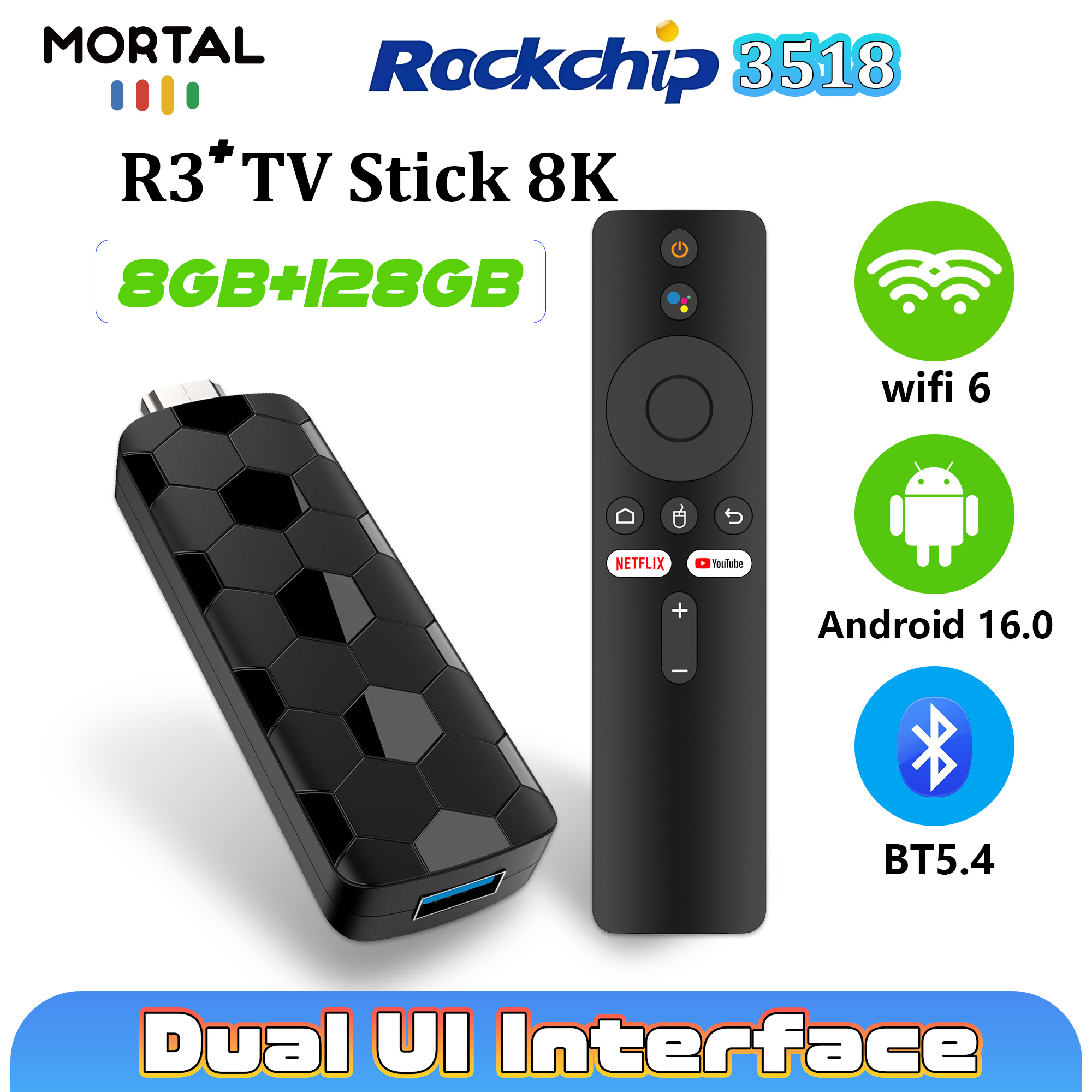 Home Cinema Tv - جهاز Mortal R3+ TV Stick يعمل