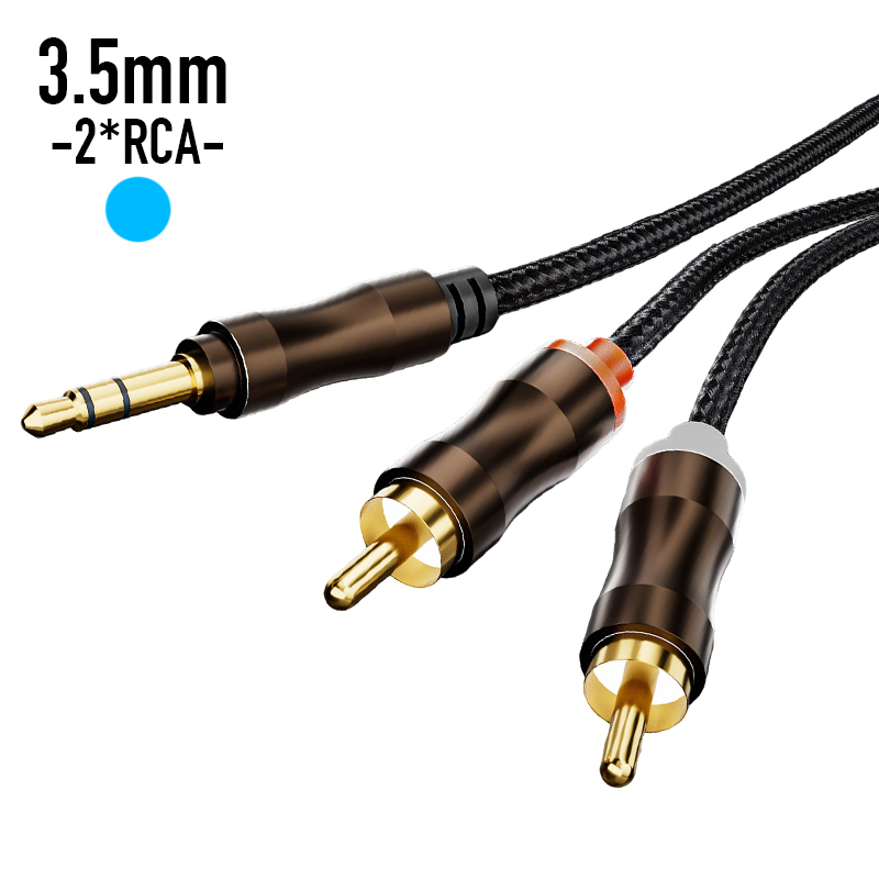 Genius Home Cinema - كابل صوت RCA إلى 3.5 ملم،