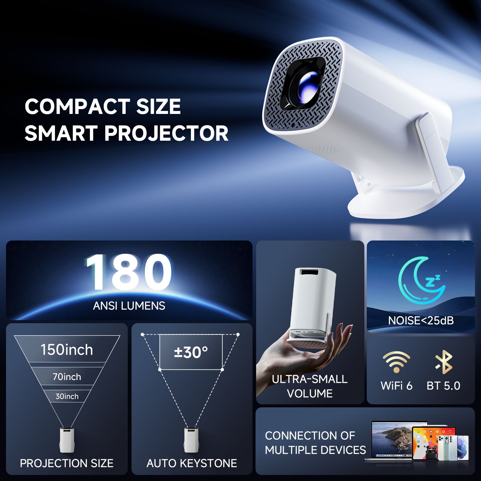 HONGTOP P30PRO جهاز عرض صغير ذ - مراجعة Home Cinema Focal وسعره