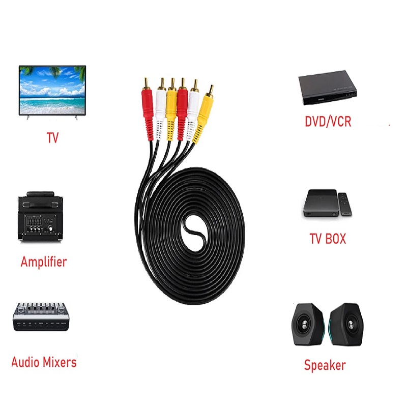 كابل صوت وفيديو مركب 3RCA إلى  - مراجعة Home Cinema Tv وسعره